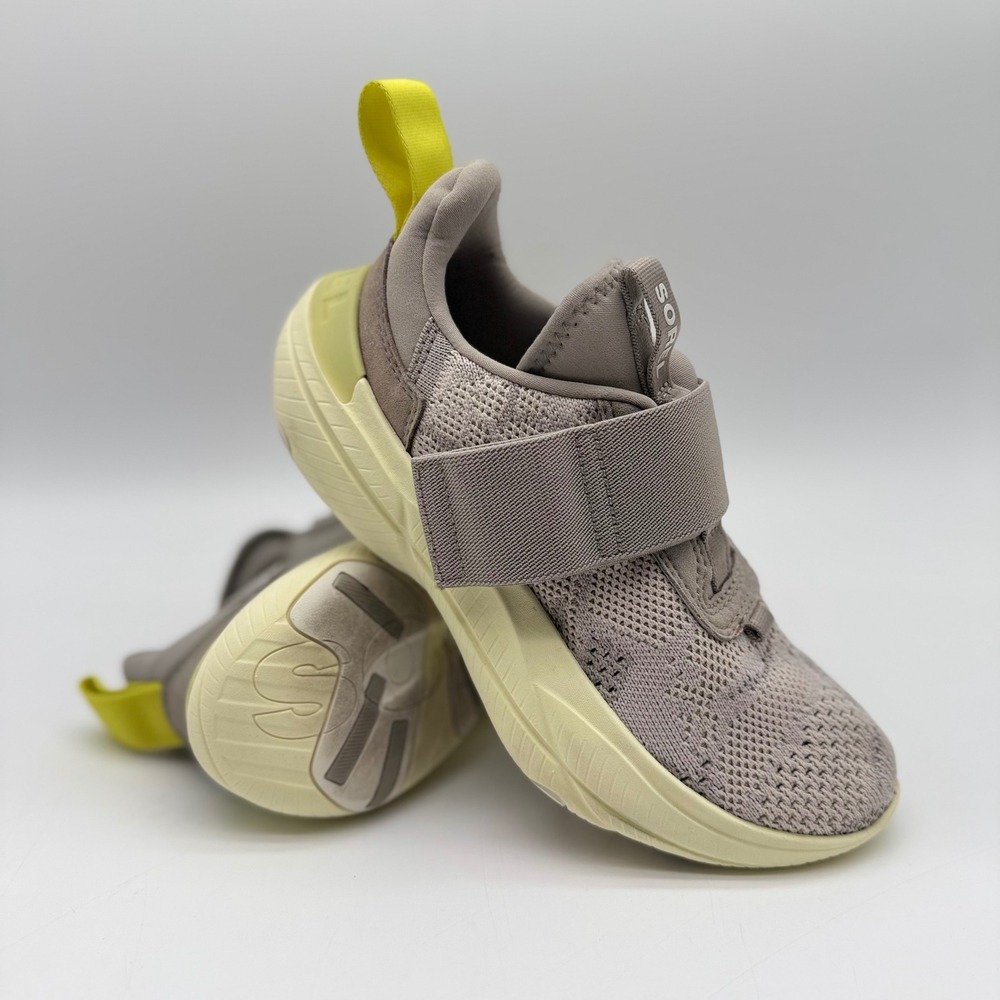 Sorel Kinetic Impact Strap Womens‎ 5.5 Quarry Grey Yellow Sneakers LL6029-278